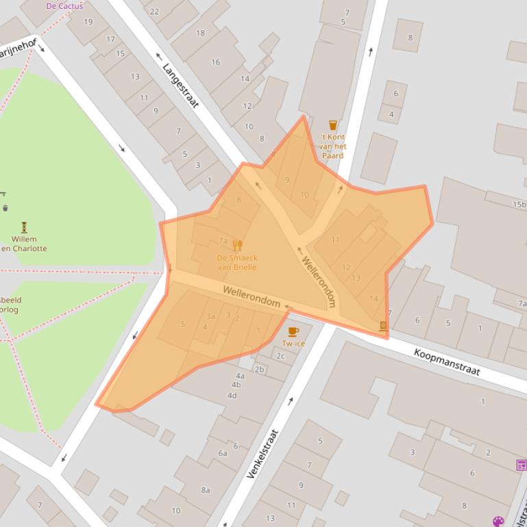 Kaart van postcodegebied 3231XV.