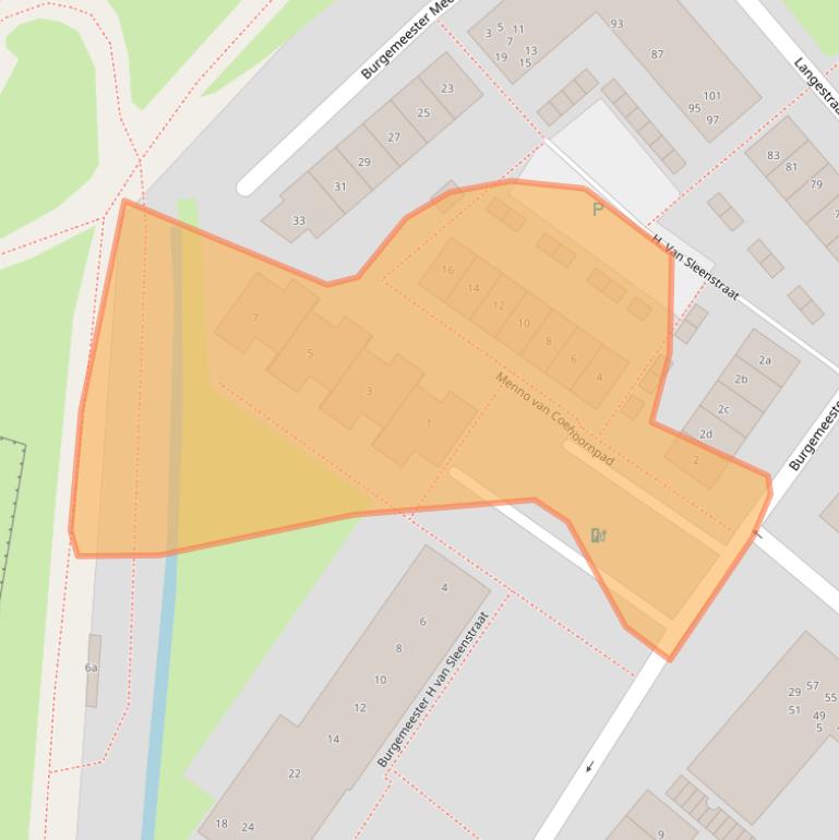 Kaart van postcodegebied 3231XW.