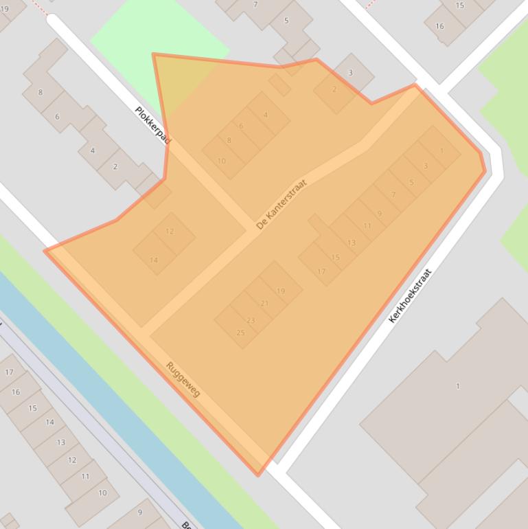 Kaart van postcodegebied 3232AA.