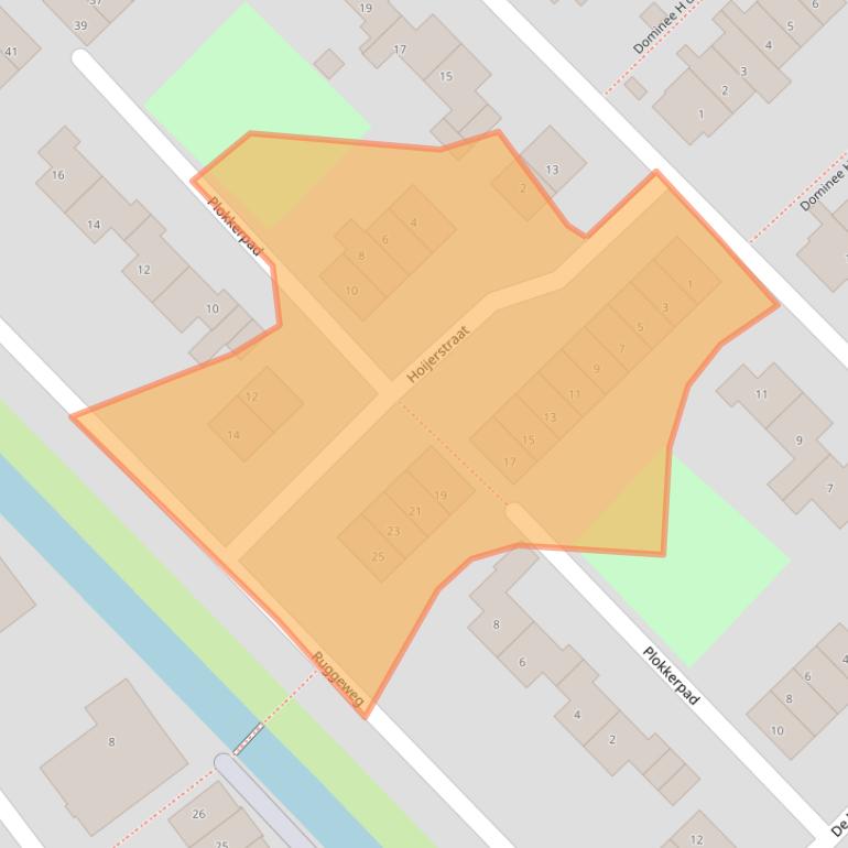 Kaart van postcodegebied 3232AD.