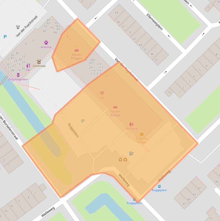 Kaart van postcodegebied 3232AH.