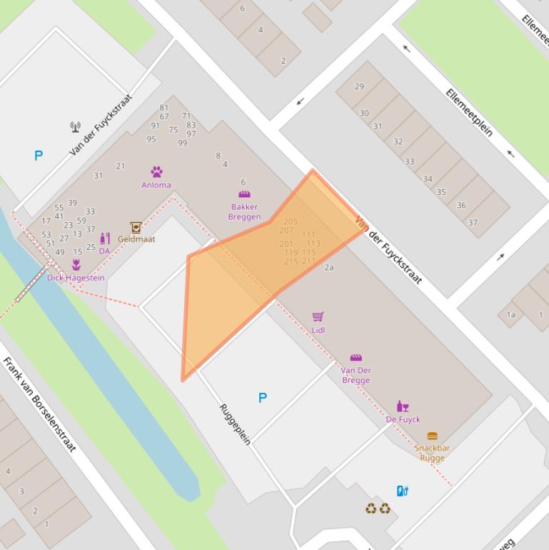 Kaart van postcodegebied 3232AN.