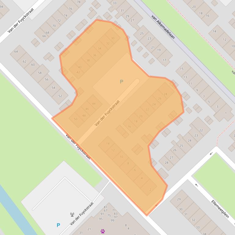 Kaart van postcodegebied 3232AP.