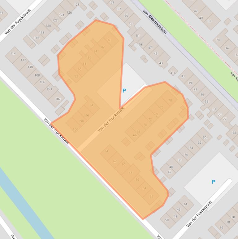 Kaart van postcodegebied 3232AR.