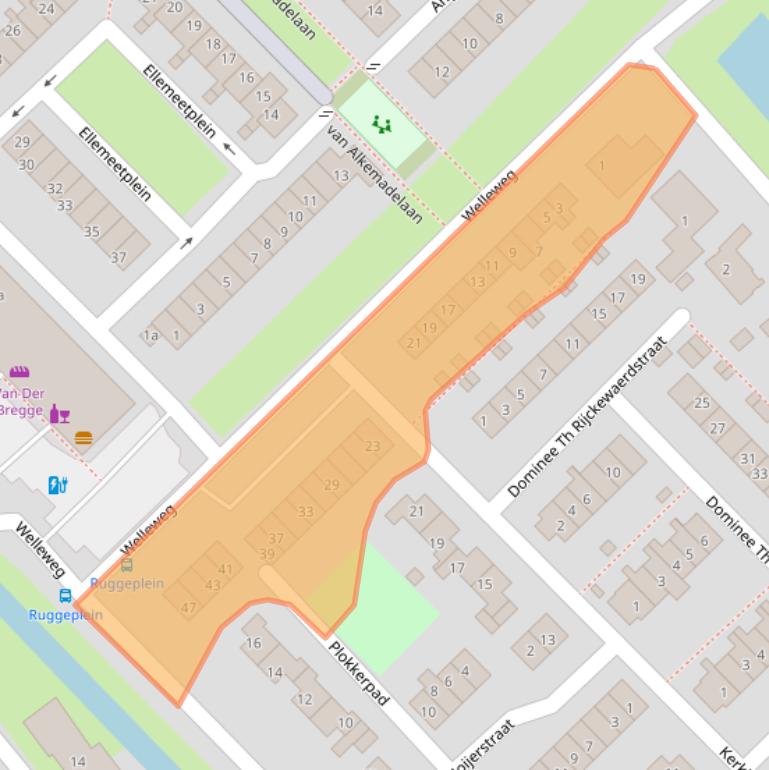 Kaart van postcodegebied 3232AT.