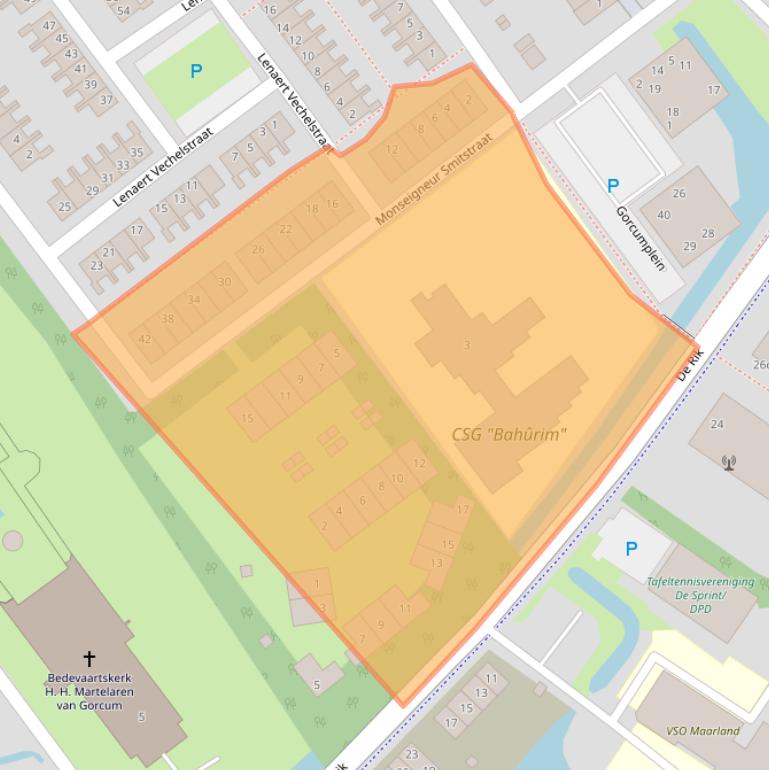 Kaart van postcodegebied 3232BN.