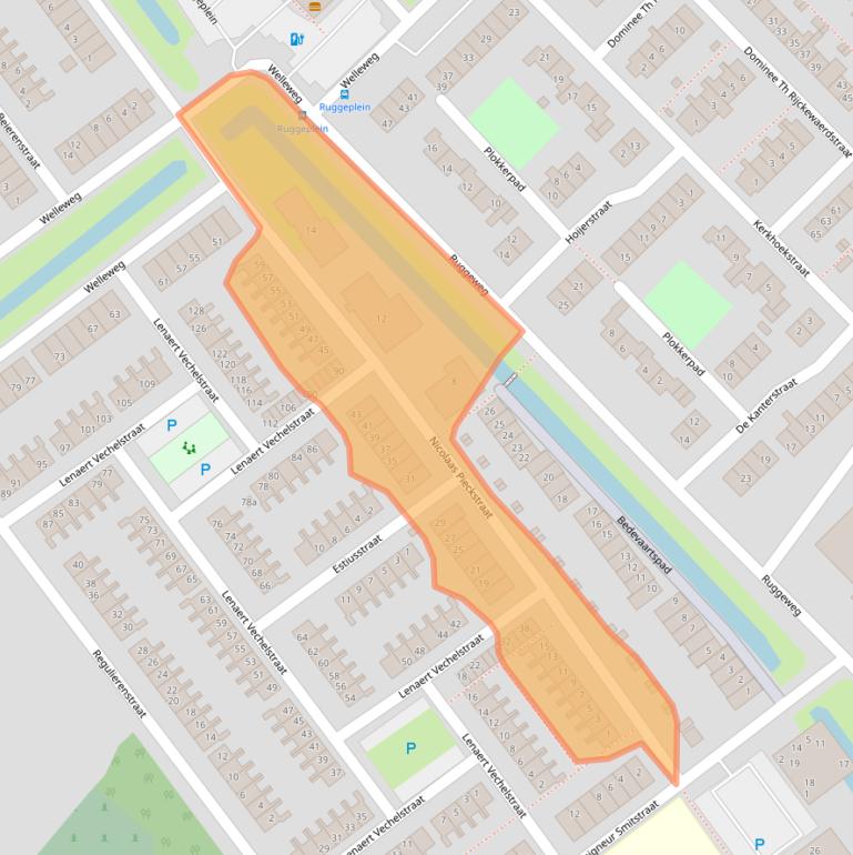 Kaart van postcodegebied 3232BP.