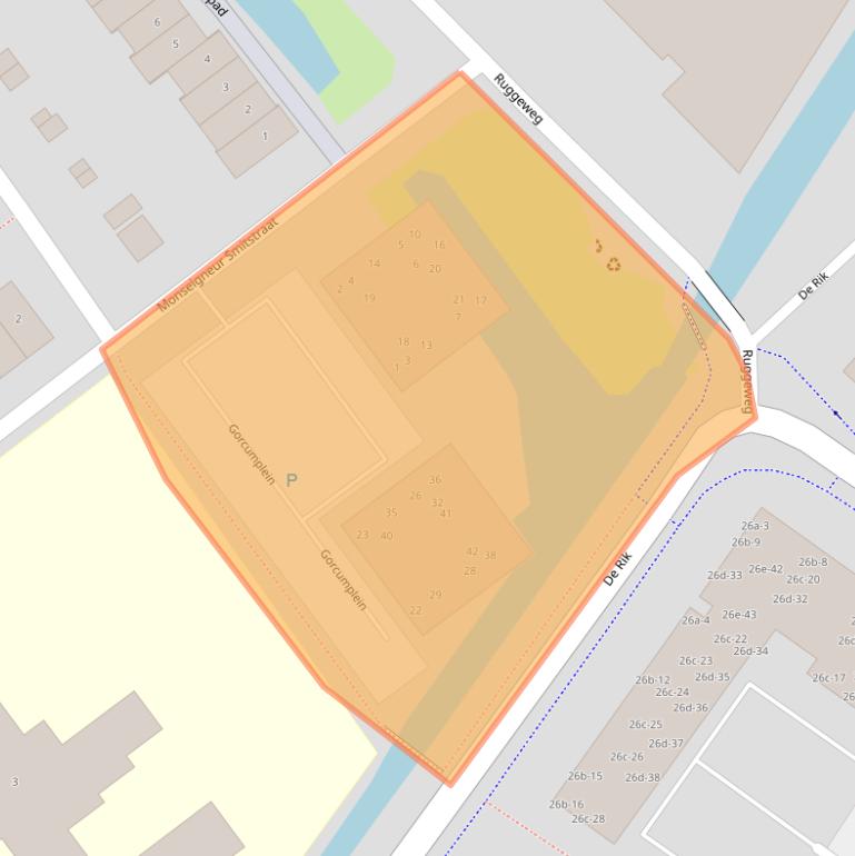 Kaart van postcodegebied 3232BT.