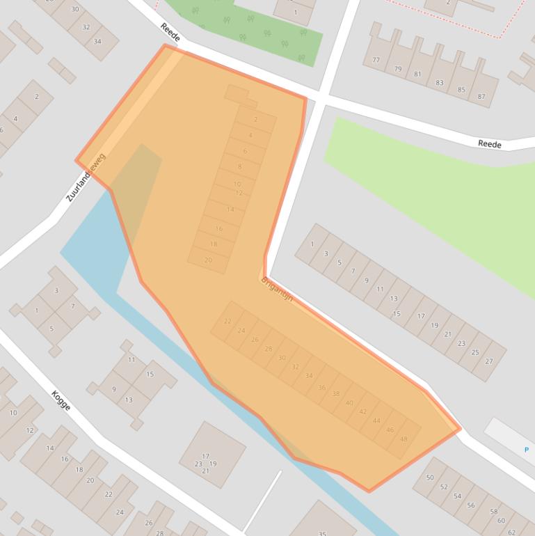 Kaart van postcodegebied 3232CC.