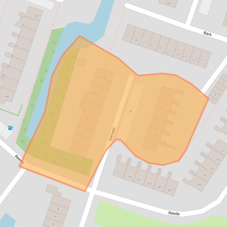 Kaart van postcodegebied 3232CL.