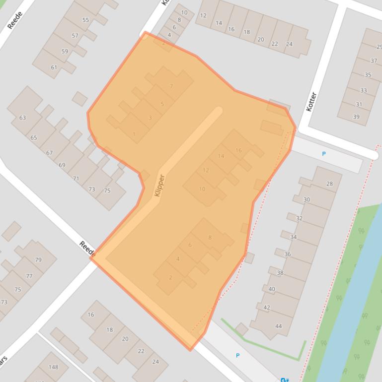 Kaart van postcodegebied 3232CM.