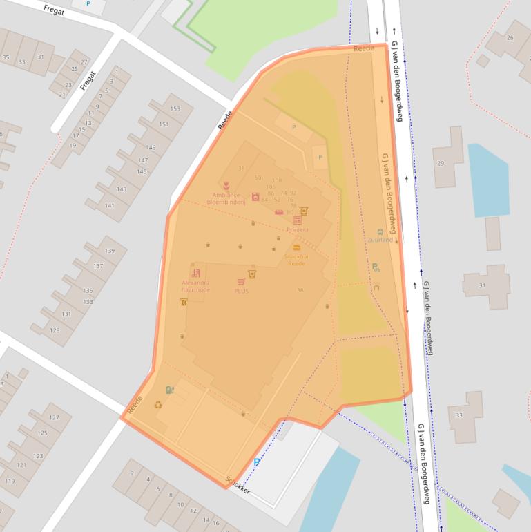 Kaart van postcodegebied 3232CZ.