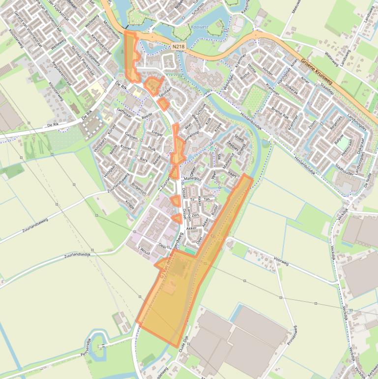 Kaart van postcodegebied 3232EB.