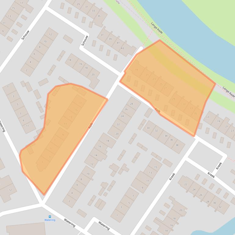 Kaart van postcodegebied 3232EE.