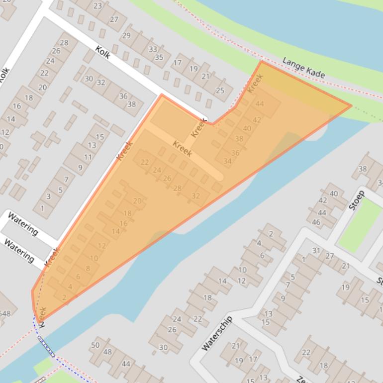 Kaart van postcodegebied 3232EJ.