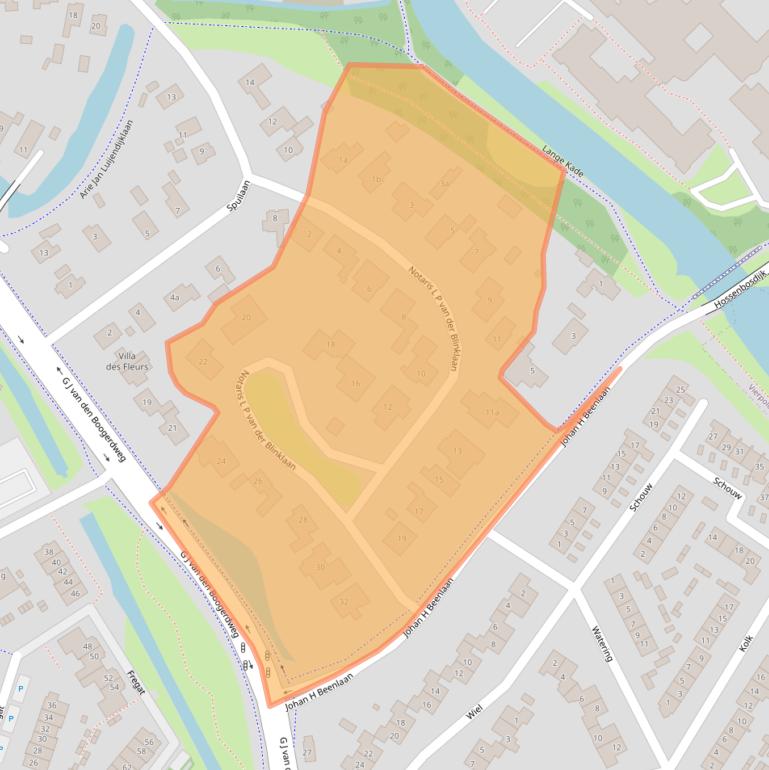 Kaart van postcodegebied 3232EK.
