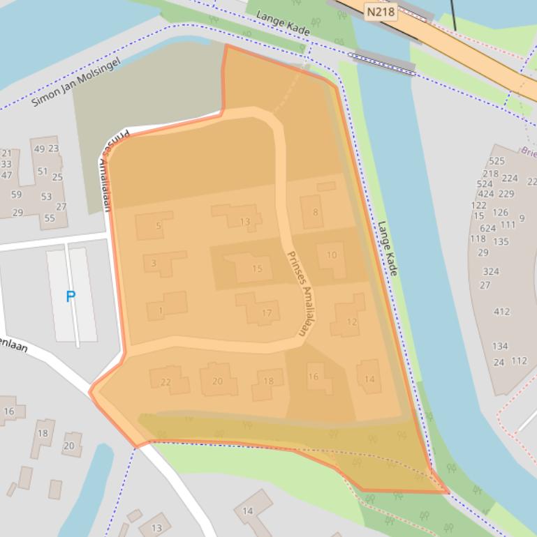 Kaart van postcodegebied 3232ET.