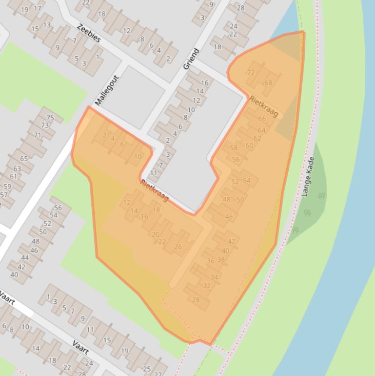 Kaart van postcodegebied 3232GA.