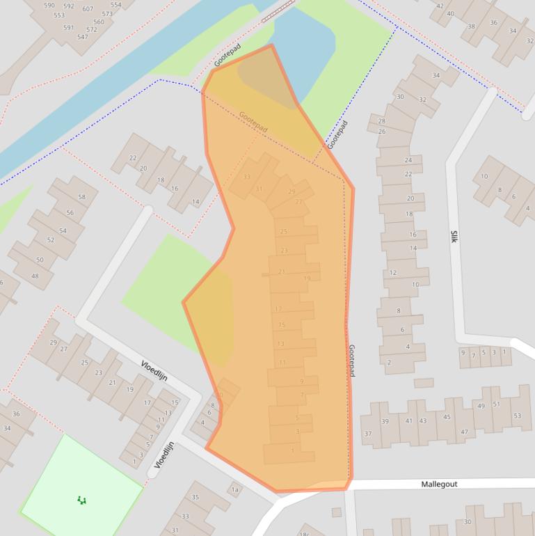 Kaart van postcodegebied 3232GL.