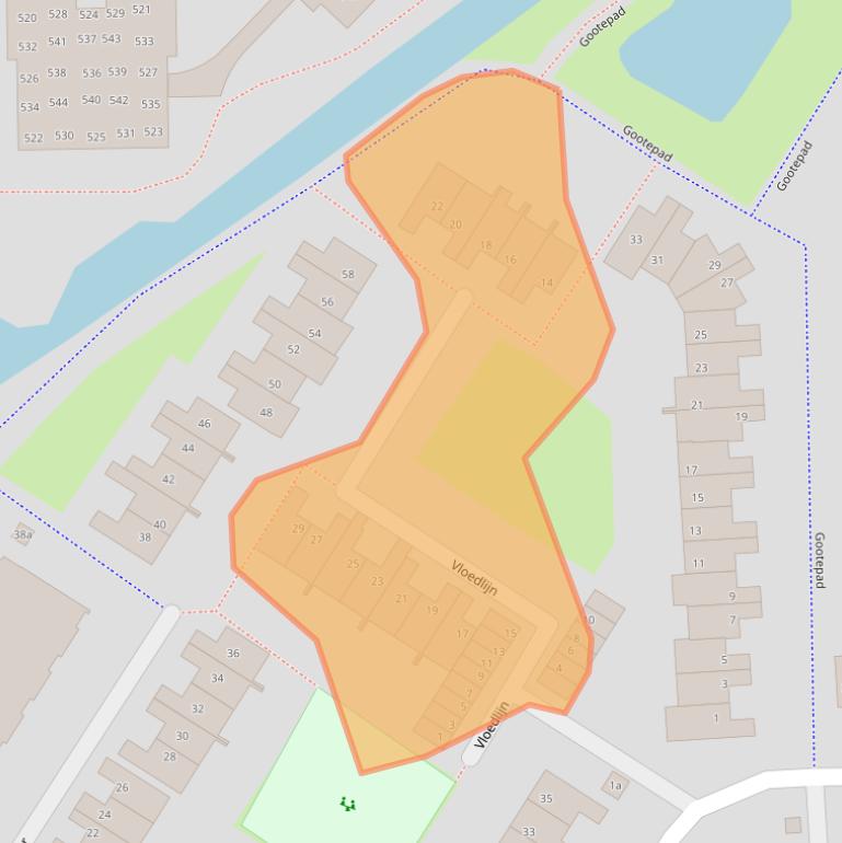 Kaart van postcodegebied 3232GT.