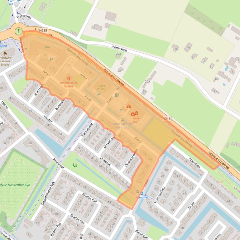 Kaart van postcodegebied 3232HA.