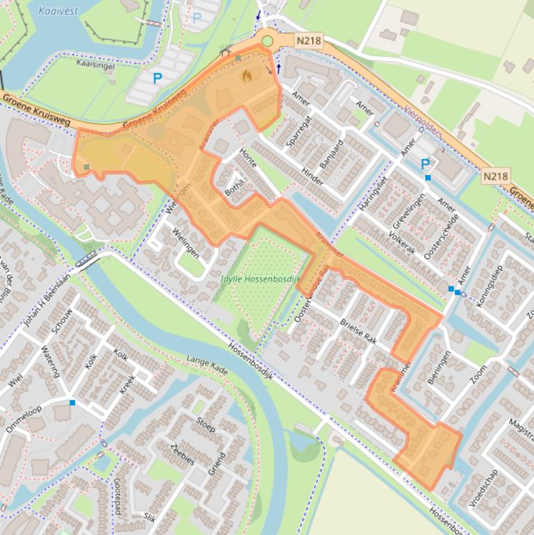 Kaart van postcodegebied 3232HE.