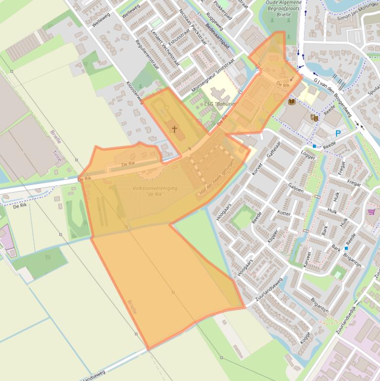 Kaart van postcodegebied 3232LA.