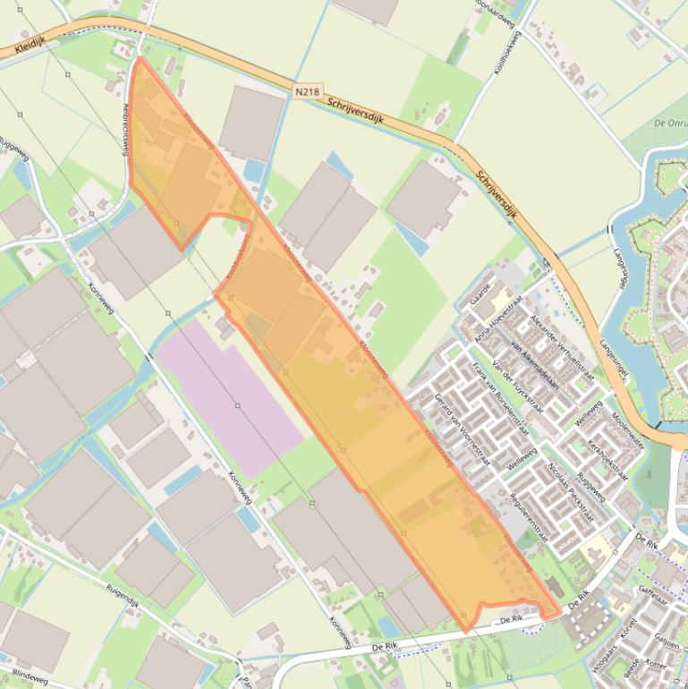 Kaart van postcodegebied 3232LC.