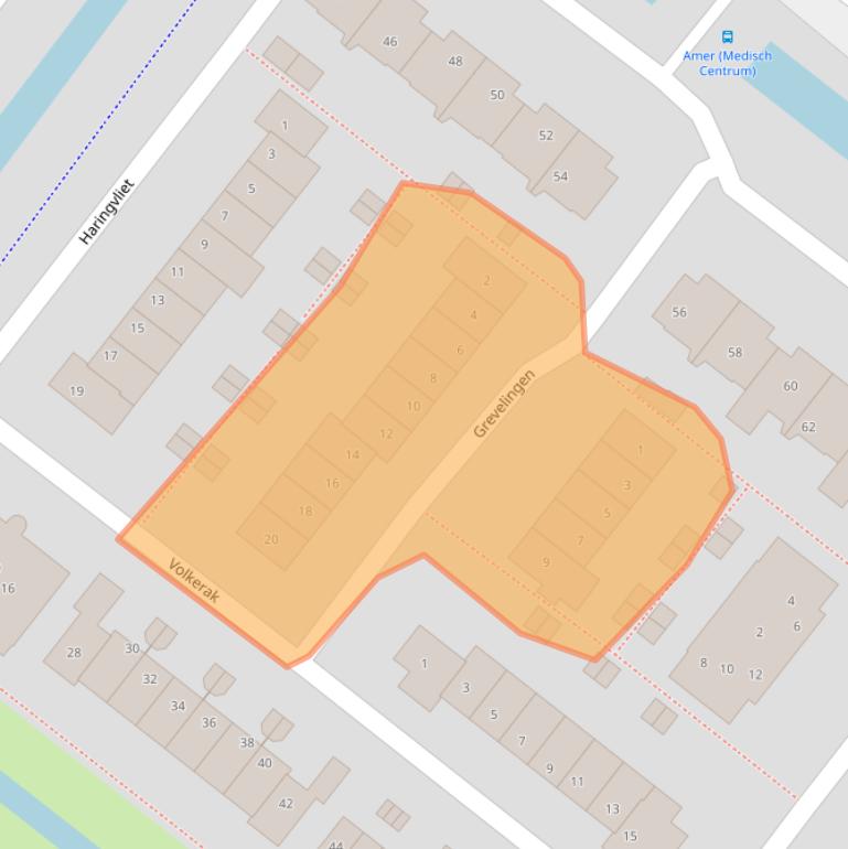 Kaart van postcodegebied 3232PA.