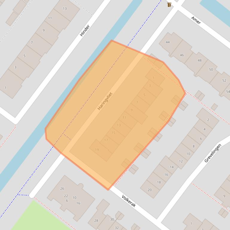 Kaart van postcodegebied 3232PB.