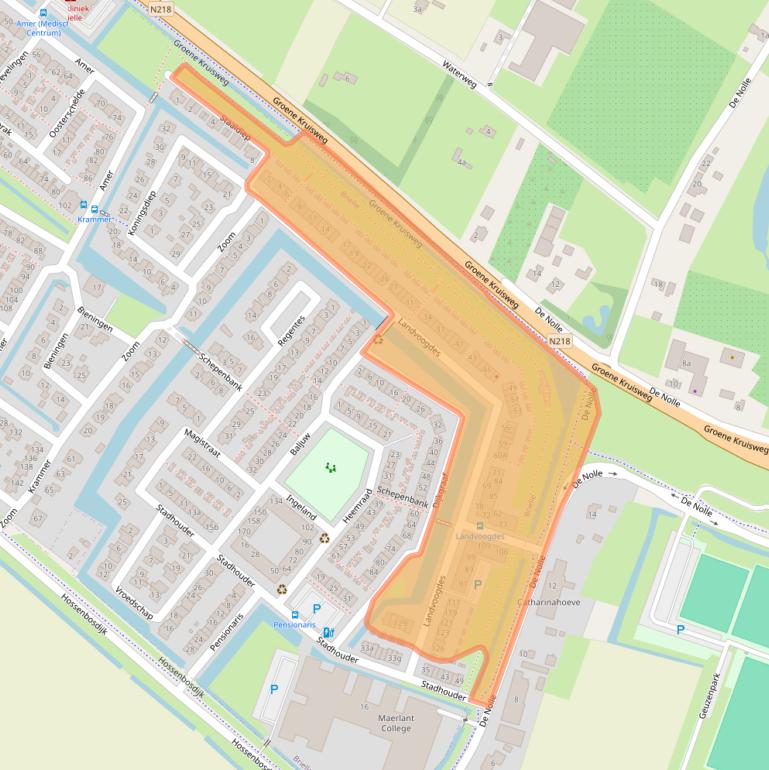 Kaart van postcodegebied 3232PJ.