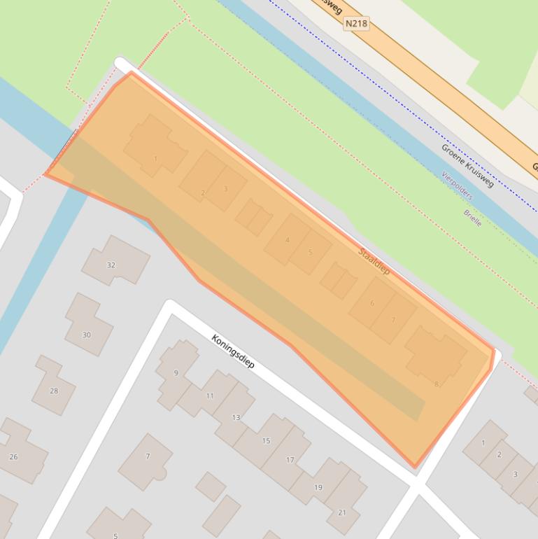 Kaart van postcodegebied 3232PM.