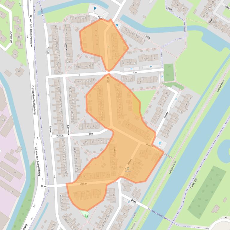 Kaart van postcodegebied 3232RA.