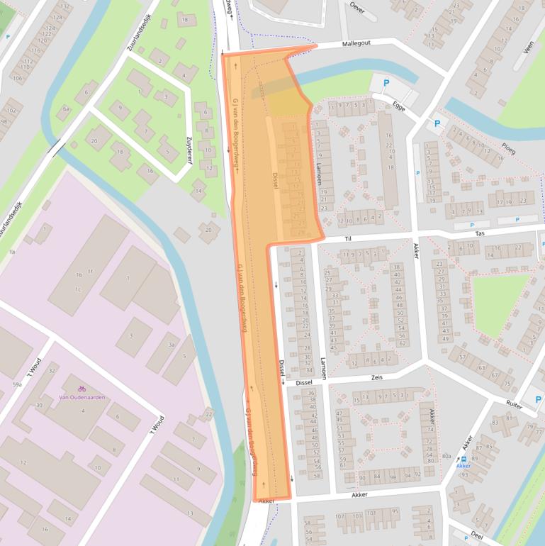 Kaart van postcodegebied 3232RC.