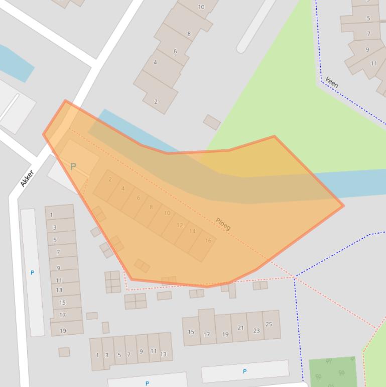 Kaart van postcodegebied 3232RG.