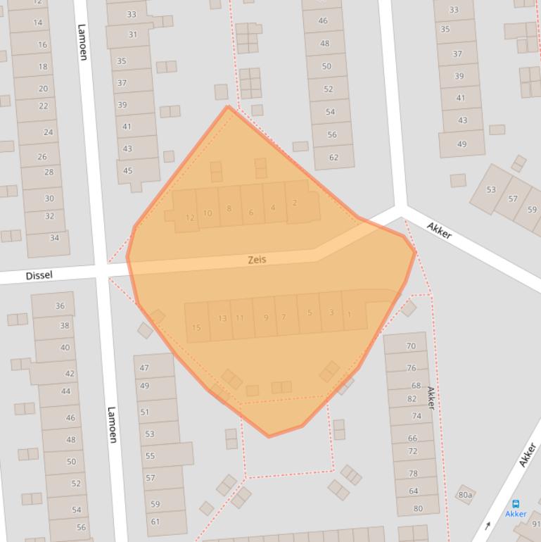Kaart van postcodegebied 3232RL.