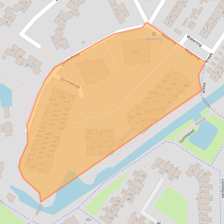 Kaart van postcodegebied 3232SX.