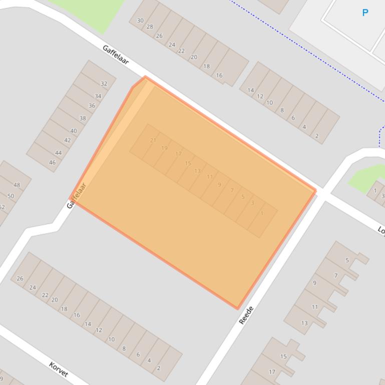 Kaart van postcodegebied 3232TA.