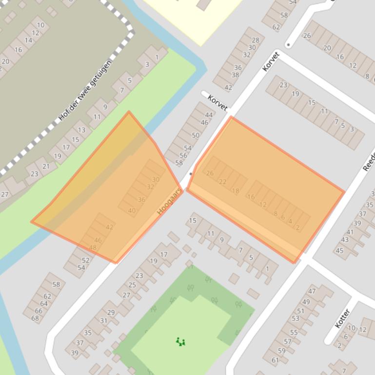 Kaart van postcodegebied 3232TE.