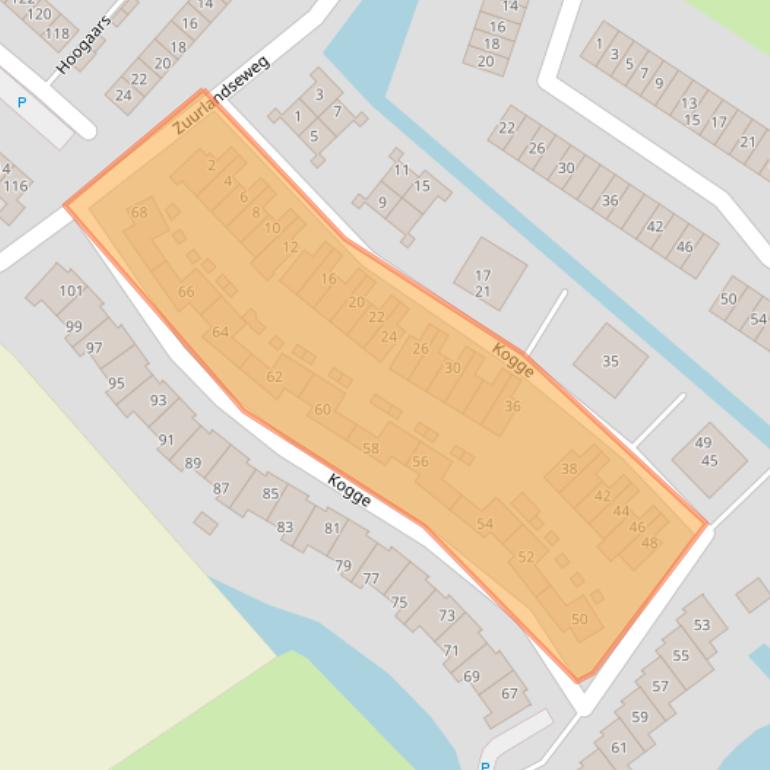 Kaart van postcodegebied 3232TP.