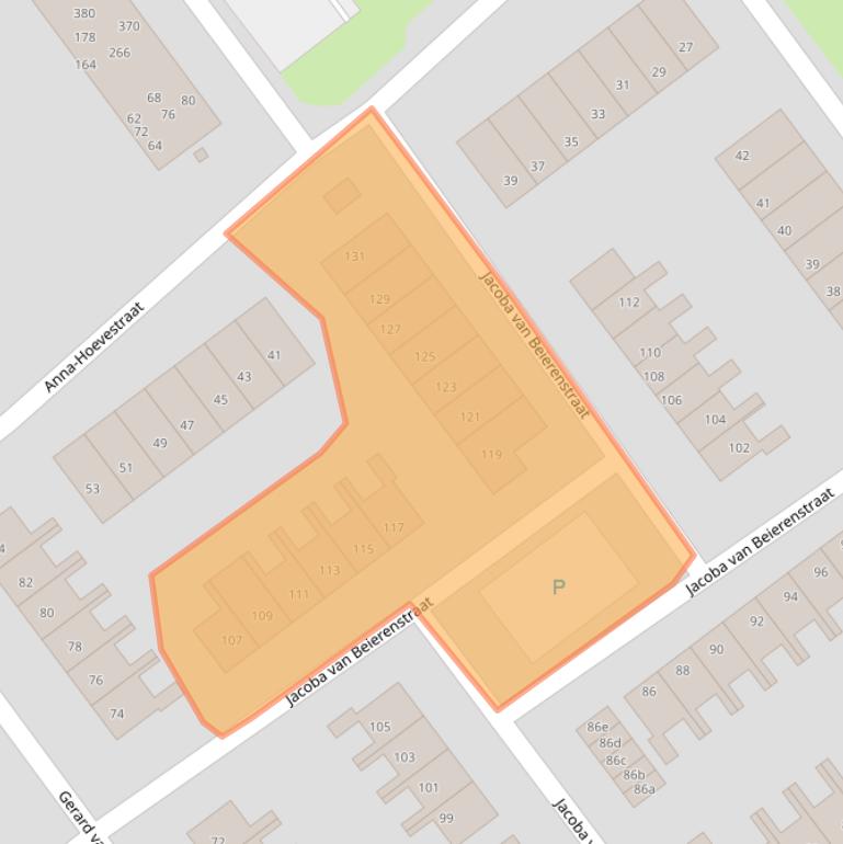 Kaart van postcodegebied 3232VR.