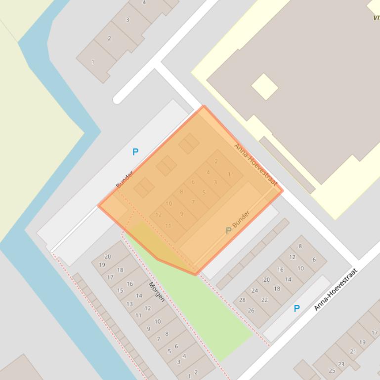 Kaart van postcodegebied 3232VX.