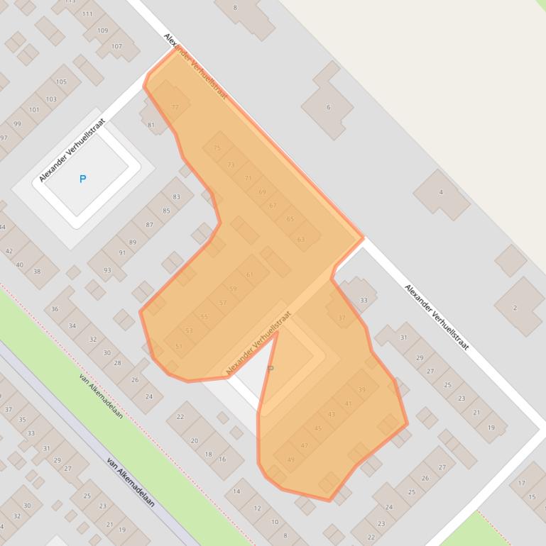 Kaart van postcodegebied 3232XC.