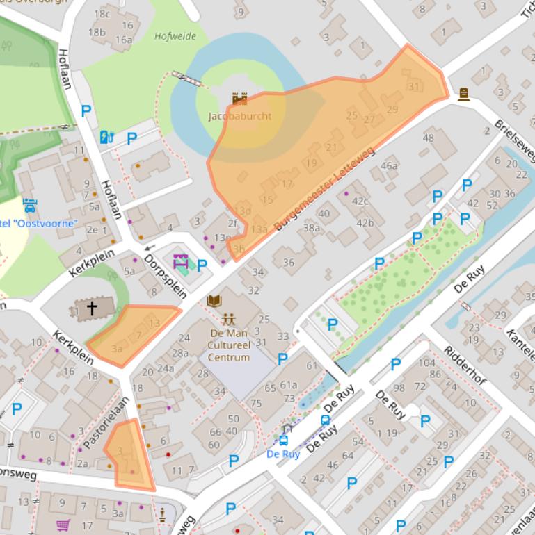 Kaart van postcodegebied 3233AE.