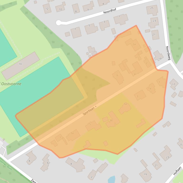 Kaart van postcodegebied 3233AW.