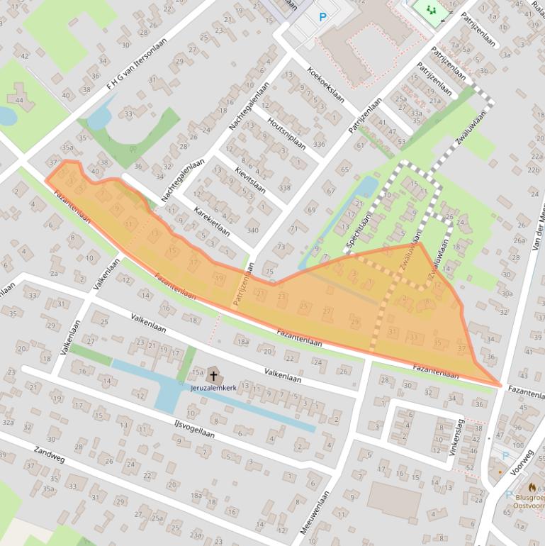 Kaart van postcodegebied 3233BA.