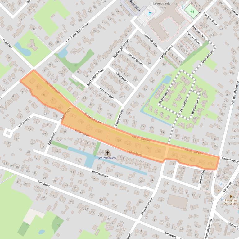 Kaart van postcodegebied 3233BB.