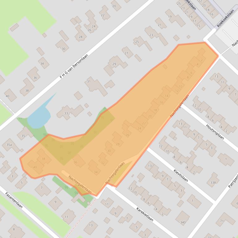 Kaart van postcodegebied 3233BJ.