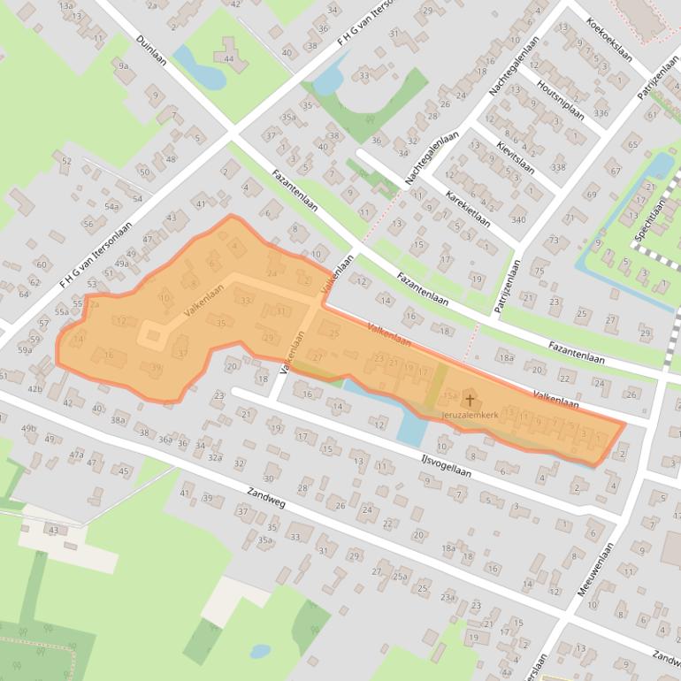 Kaart van postcodegebied 3233BV.