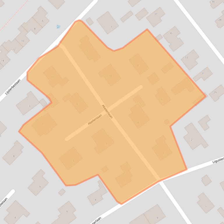 Kaart van postcodegebied 3233CA.